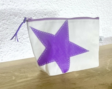 Segeltuchtäschchen mit lila Stern